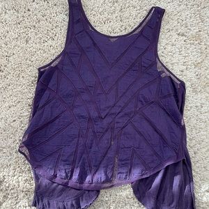 Free People Geometric Purple Sleeveless Top, Size XS, GUC